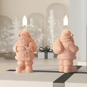 Resim El Yapımı Aromaterapi için Noel Baba Silikon Mum Kalıbı - Benzersiz Noel Dekoru & Hediye Yapım Aracı 