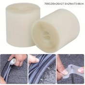 Resim 1pc MOTSUVE Evrensel Bisiklet Tüp Astarı, 700C Yol Dağ Bisikleti Delinme Önleyici Ped, PVC Malzeme, 26/27.5/29 İnç Lastiklerle Uyumlu, Uzun Mesafe Off-Road Bisiklet için 