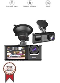 Resim Torima Ta-01 Siyah 1080p Araç İçi 3 Kameralı Lcd Ekranlı Gece Görüşlü , G-sensör , Geri Görüş Kameralı Yol Kayıt Araç Kamerası 
