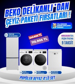 Resim Beko Beyaz 4'lü Popüler Çeyiz seti 