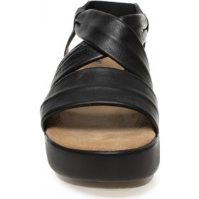 Resim Muya 33263z Lili Dolgu Topuklu Siyah Kadın Sandalet Siyah 