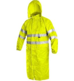 Resim Reflektörlü 150d Pardesü Yağmurluk Sarı Sarı 