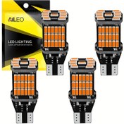 Resim 4 adet AILEO T15 W16W LED Süper Parlak 921 912 T16 902 Ampuller, 45 adet 4014SMD, Araba Geri Vites Işıkları için, Sarı ve Beyaz 12V, Yüksek Güç, Uzun Ömürlü, Kolay Kurulum, Pil Gerektirmez, Motorlu Araç Aydınlatması | Parlak LED Ampuller | Düşük Voltaj Işığı, AILEO 