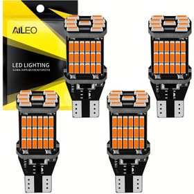 Resim 4 adet AILEO T15 W16W LED Süper Parlak 921 912 T16 902 Ampuller, 45 adet 4014SMD, Araba Geri Vites Işıkları için, Sarı ve Beyaz 12V, Yüksek Güç, Uzun Ömürlü, Kolay Kurulum, Pil Gerektirmez, Motorlu Araç Aydınlatması | Parlak LED Ampuller | Düşük Voltaj Işığı, AILEO 