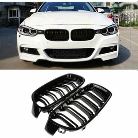 Resim Bmw F30 Çift Izgara Ön Böbrek Panjur 2012-2018 3 Serisi M3 