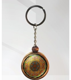 Resim Tahtakolik Mandala Ahşap Anahtarlık 