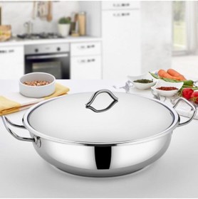 Resim 32 Cm Çelik Basık Pilav Ve Karnıyarık Tencere-8 Litre 