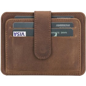 Resim BLW19 Leather Card Holder - Sandy Brown 