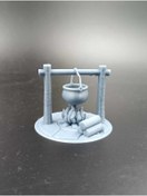 Resim shop Kamp Ateşi ve Kazan Minyatür Masaüstü Figürü - Hobi ve Koleksiyonluk Dekor 