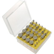 Resim Lemestar 50 Adet Elmas Kaplı Döner Taşlama Uç Seti - 1/8 İnç Şaft Metal Oyma Parlatma Aks,gümüş 