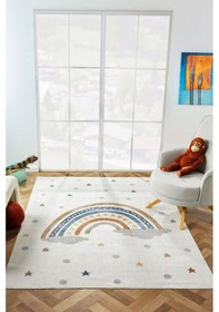 Resim Konfor Halı Konfor Bohem Kids Rainbow Modern Dokuma Çocuk Halısı Çok Renkli 