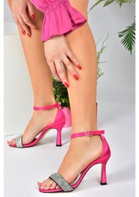Resim Fox Shoes Fuşya Saten Kumaş Kadın Abiye Ayakkabı M572160704 