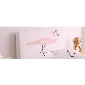 Resim CİCİ ODAM Baza Başlık Kılıfı Taçlı Flamingo 