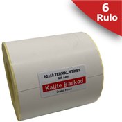 Resim Kalite Barkod 90x60 Termal Etiket | 6 Rulo Barkod Etiketi 
