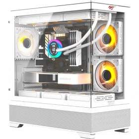 Resim CF925 Tamperli Cam Gaming Oyuncu Kasasıhavit CF925 Tamperli Cam Gaming Oyuncu Kasası Beyaz - 3 Rgb Fanlı, Kumandalı, Itx/m-Atx/atx/e-Atx Uyumlu 