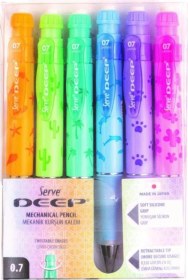 Resim Deep Mekanik Kurşun Kalem Doğa Teması 0.7 Mm 6 Lı Set No Color 