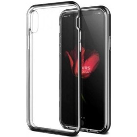 Resim Vrs Design İphone X İle Uyumlu Crystal Bumper Kılıf Metallic Black Siyah 