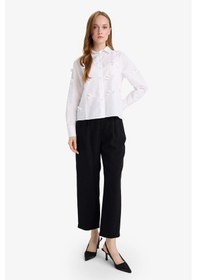 Resim Defacto Regular Fit Poplin Uzun Kollu Tunik F2724ax25spwt34 Beyaz 