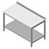 Resim Öztiryakiler Çalışma Tezgahı Polietilen Tablalı Taban Raflı 190x60 CM 