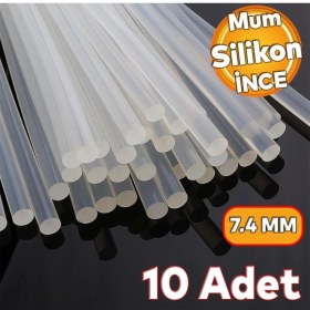 Resim Ecovibe Uygun Elektronik 10 Adet Mum Sıcak Silikon, 7mm - 30CM Ince Şeffaf Silikon 
