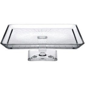 Resim 950007 68307 Madlen Kare Ayaklı Servis Tabağı Ve 6 Adet Kare Tatlı Tabağı 