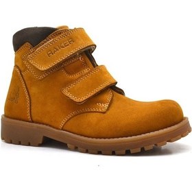 Resim Sentor Hakiki Deri Sarı Kürklü Cırtlı Kız Erkek Çocuk Bot Sarı 