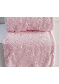 Resim Bahar Kutulu Bebek Peluş Battaniye Pembe 