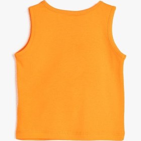 Resim Kız Bebek Bisiklet Yaka Baskılı Atlet 