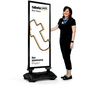 Resim Hareketli Mini Totem Pano - Var (Çift yönlü) 