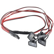 Resim 1/24 Rc Paletli Araba İçin 4 Led Işık Kare Yuvarlak Farlar, Kare 