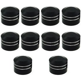 Resim 10 Adet Harley Davidson Motosiklet Cnc Alüminyum Bolt Kapakları - 10.5-12mm Siyah - Korumalı Ornamental Kapağı 