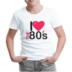 Resim Lord Tshirt I Love The 80'S Beyaz Çocuk Tshirt 