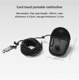 Resim Geeroyoo Ise Mount Dış Mekan İçin 3 Metre, Yansıtıcı, Rüzgar Dayanıklı, Uzunluk Ayarlanabilir, Taşınabilir, Kolay Saklanabilir Giyim Kurutma İpi Siyah Diğer 