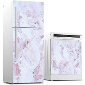 Resim Ve Bulaşık Makinası Beyaz Eşya Sticker Kaplama Fırça İzi 