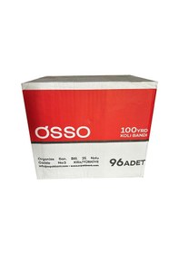 Resim Osso Şeffaf Bant Ambalaj Koli Bandı - 100 Yrd / 91.44 Metre - 43 Mm - 6 Adetlik 16 Paket / Koli 96 