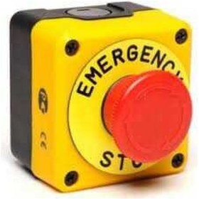 Resim Emas P1EC300E40K P Serisi Plastik 1 Gözlü BDE + C3BK (NO) + BET60P Sarı-Siyah Kumanda Kutusu 