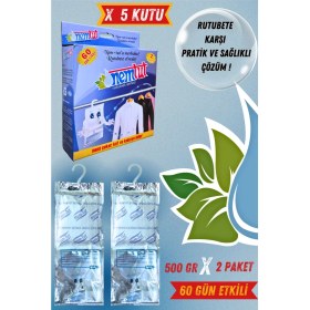Resim Nemtut Nem Tutucu Rutubet Giderici Küf ve Koku Önleyici Askılı Nem Alıcı 5 Kutu 10 Paket 5 Kg 