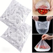 Resim Yeniden Kullanılabilir Şeffaf Kendinden Yapışkanlı Gıda Saklama Torbaları - Mutfak ve Restoran Kullanımı için Esnek Plastik Sarma, Meyve, Sebze ve Artıklar için Yüksek Kaliteli Dayanıklı Kaplar, Güvenli Kapatma Tasarımı, Parlak Yüzey 