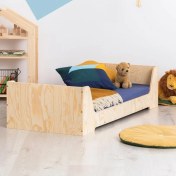 Resim MiniWood Ahşap Montessori Karyola Pirate Çocuk Yatak Doğal Çam 