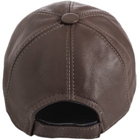 Resim Shopiolog Unisex Hakiki Deri Beyzbol Kep 