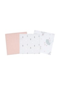 Resim Gezenbebe Hero 3'lü Müslin Ağız Ve Omuz Bezi Seti 30x30 Pembe 