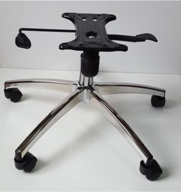 Resim YILDIZSİT Makam Koltuğu Krom Yıldız Ayağı Çift Kollu Mekanizma Çap 64 Cm 100 Lük Krom Pistonlu 