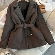 Resim Kadınlar İçin Şık Kışlık Mont - Geniş Omuzlu Uzun Kollu Ceket, Ayarlanabilir Bel İpi, Esnek Olmayan Kumaş, Kahverengi Günlük ve Resmi Etkinlikler İçin Dış Giyim - morin Marka, Mevsimsel Moda, Zarif Siluet, Yüksek Kalite Yapım, Modaya Duyarlı Kadınlar 