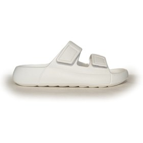 Resim Oregon Shoes Feelup Comfort Taban Eva Erkek Plaj Havuz Deniz Günlük Cırtlı Terlik Ekru 