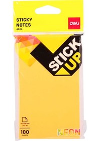 Resim Deli Sticky Notes Yapışkanlı Not Kağıdı 76x126 Mm Ultra Neon A02502 