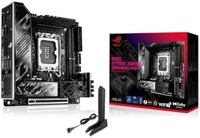 Resim ASUS ROG STRIX Z890-I GAMING WIFI Intel Z890 LGA1851 DDR5 9200 HDMI 2xUSB4 2x M2 USB3.2 WiFi 7 + BT AURA RGB 2.5Gbit LAN Mini ITX 10+1+2+1 Güç Aşamaları, Thunderbolt 4, Anakart 