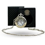 Resim ForWhat Büro Ev Ofis Hediyesi için Kutulu Silver Modern Stil Köstekli Saat 