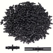 Resim 50/100/200 adet, 4/7 Kürklü Boru Çift Barb PE Boru 1/4 Düz Bağlantı Parçası Damlama Sulama Mikro Püskürtme Sulama Sistemi Bağlantı Aksesuarları 4/7 Çift Kanca 