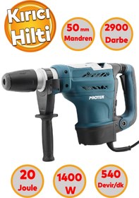 Resim Proter Kırıcı Delici Darbeli Matkap 1400 W Proter Metal Beton Elektropnömatik Delme Kırma Hilti 50 mm 
