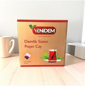 Resim Yenidem Kare Demlik Süzen Poşet Çay Ev Tipi Siyah Çay ve Hibiskus Karışımı Bamya Çiçeği 3 KG 